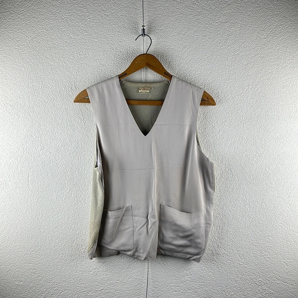 Vintage l 50s M McGregor Classic Rayon V-Neck Front Hip Pockets Gentlemen’s Vest